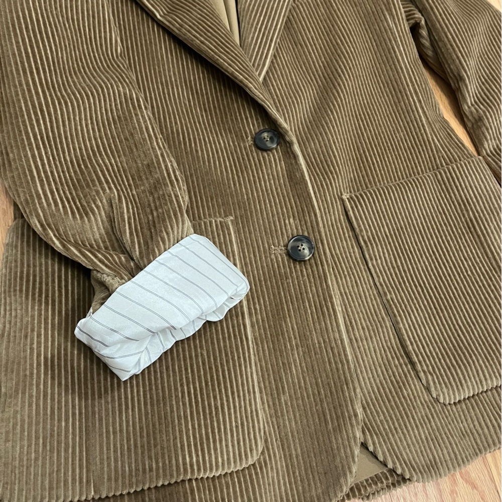Weekend Max Mara Corduroy Tan Blazer - Picture 9 of 16